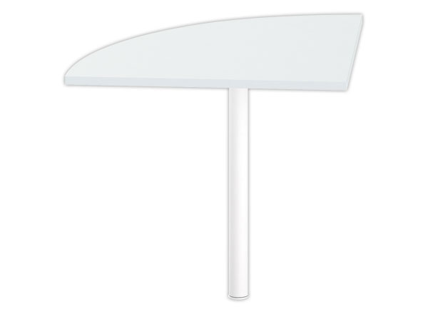 1 Angle liaison bureau 1 pied gris/blanc