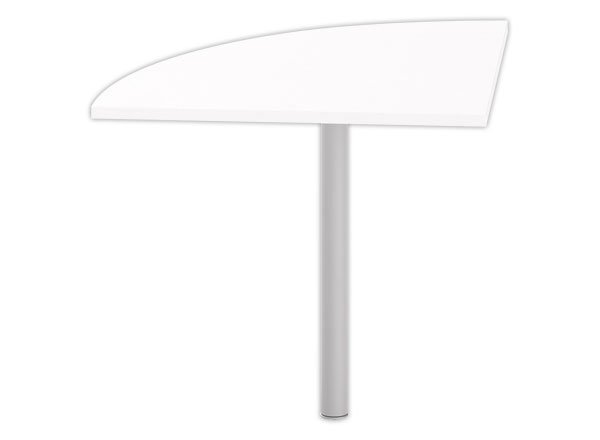 1 Angle liaison bureau 1 pied blanc/alu