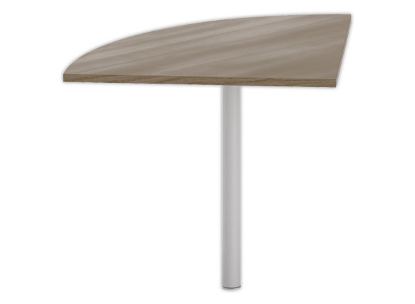 1 Angle liaison bureau 1 pied noyer/alu