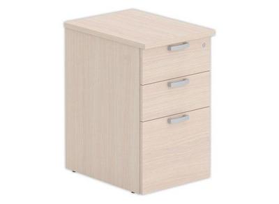 1 Caisson hauteur bureau 3 tir. prof.60cm acacia clair