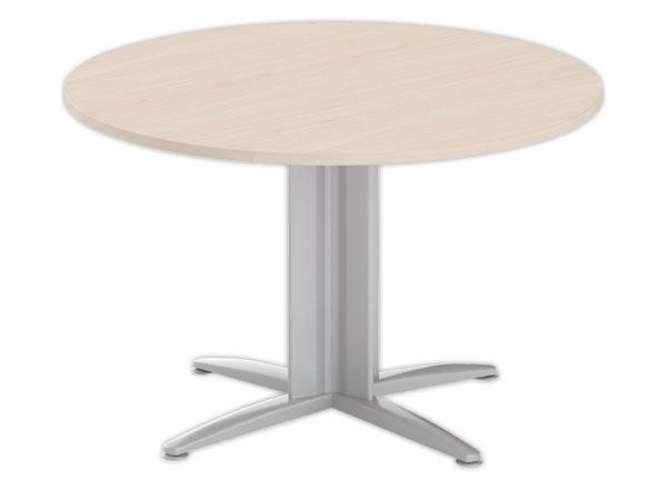 1 Table réunion ronde diam. 116 cm acacia/aluminium
