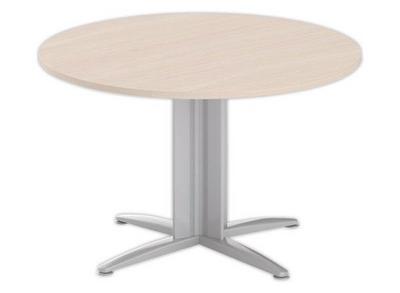 1 Table réunion ronde diam. 116 cm acacia/aluminium