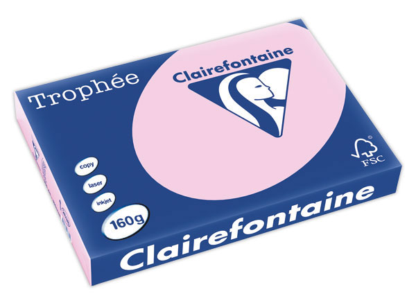 1 Ramette de 250 feuilles de papier couleurs pastel Trophée A3 -160g