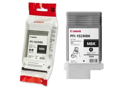 1 Cartouche CANON PFI102MBK noire mat pigmenté