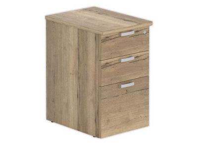 1 Caisson hauteur bureau 3 tir. prof.80cm Chêne veiné plumier monté