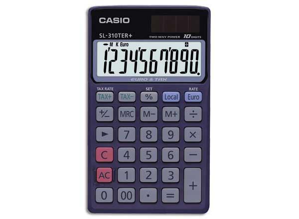 1 Calculatrice de poche CASIO SL-310TER+solaire 10 chiffres
