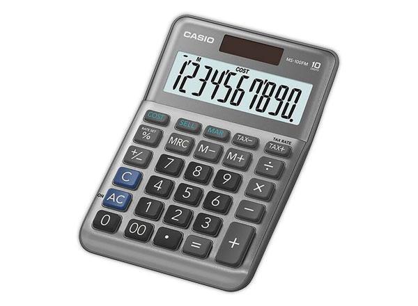 1 Calculatrice de poche  CASIO MS100BM solaire 10 chiffres