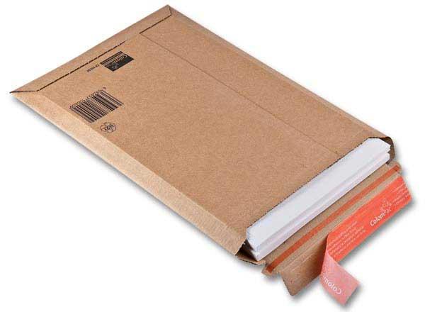 1 Lot de 20 Pochettes d'expédition carton ondule brun 235x340x35 mm
