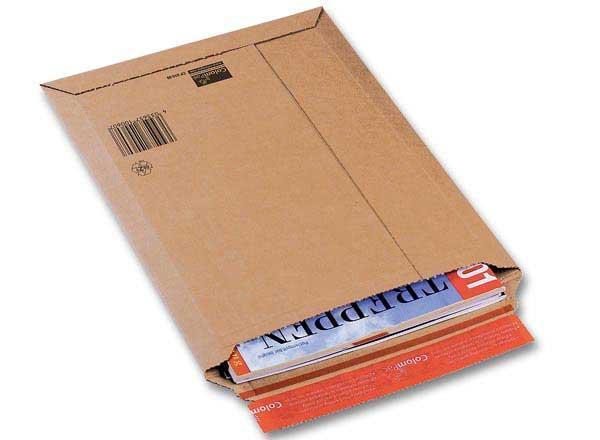 1 Lot de 20 Pochettes d'expédition carton ondule brun 250x360x50 mm