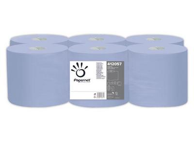 1 Carton de 6 Rouleaux d'essuie-mains bleu