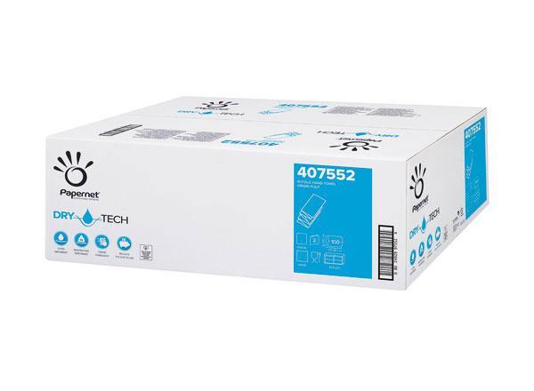 1 Carton de 20 Essuie-mains Superior Dry-tech paquet de 100 feuilles 21x32cm  2 plis