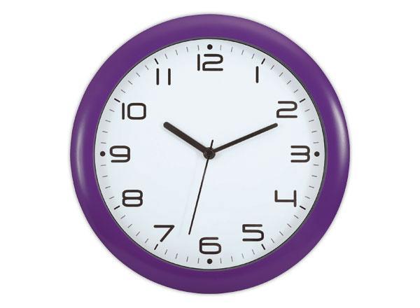 1 Horloge murale à quartz FIDUCIAL - prune