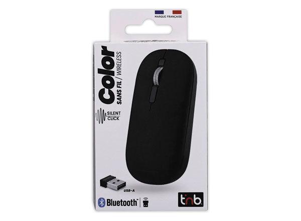 TNB COLOR - Souris sans fil double connexion - noir