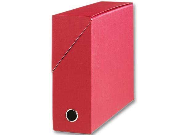 1 Boîte de transfert toilée dos 9 cm rouge