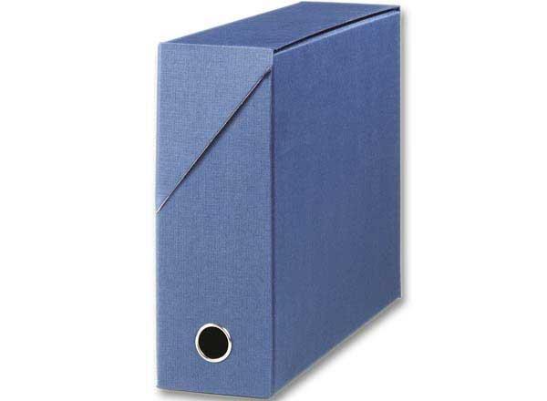 1 Boîte de transfert toilée dos 9 cm bleu foncé