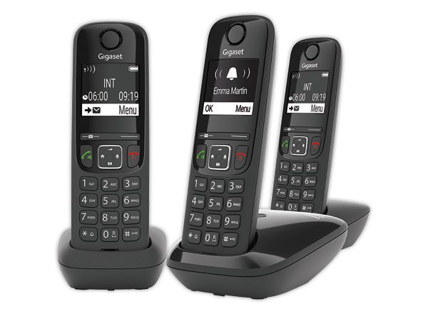 1 Lot de 3 Trio téléphones sans fil Gigaset AS690