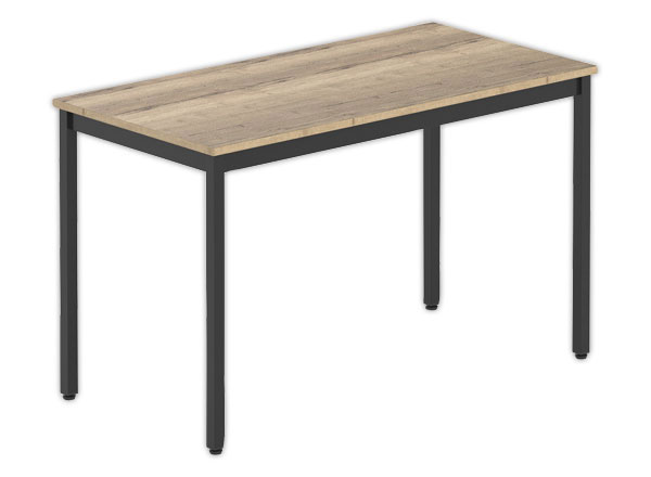 1 Table modulaire rectangulaire 120 x 60chêne veiné / noir