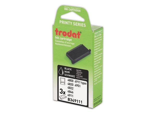 Cassette Trodat 6/4911/A noir (x3)