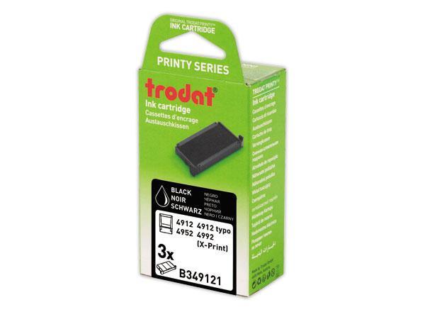 1 Blister de 3 Encriers Trodat 4912 noir