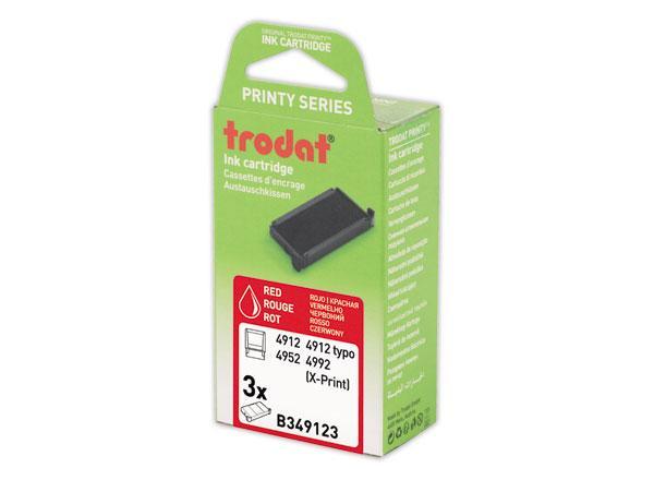 1 Blister de 3 Encriers Trodat 4912 rouge