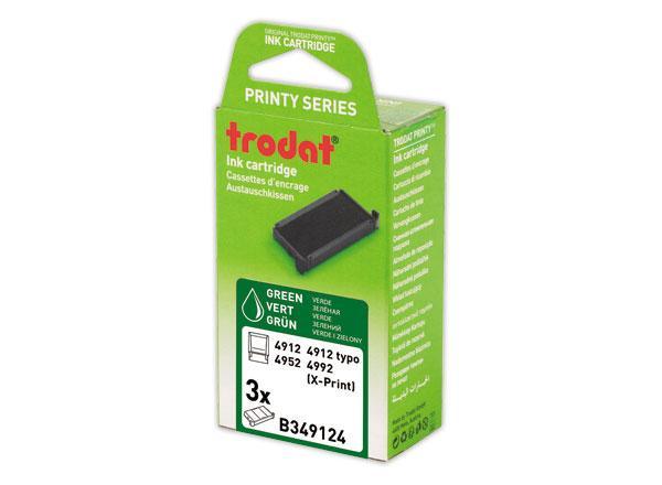 1 Blister de 3 Encriers Trodat 4912 vert