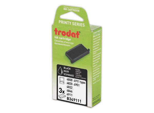 1 Lot de 3 Encriers Trodat 4914 noir