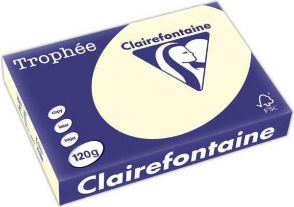 1 Ramette de 250 feuilles de papier Trophée A4 120g pastel ivoire