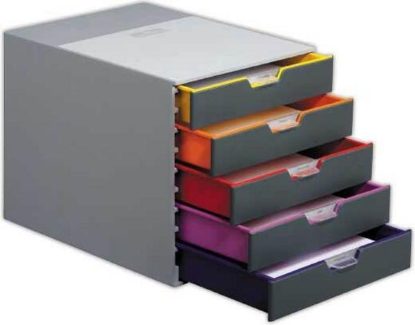 1 Module de classement 5 tiroirs  VARICOLOR gris