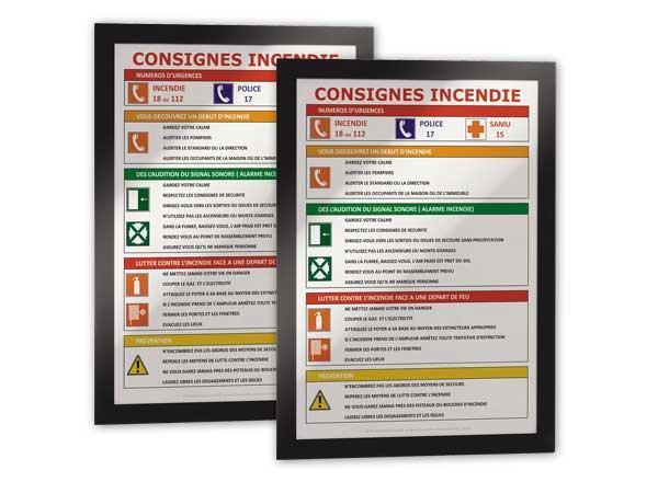 1 Lot de 2 Pochettes adhésives de signalisation Duraframe - A5 - cadre Noir