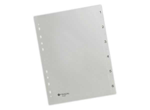 1 Jeu d'intercalaires numériques FIDUCIAL pour format A4 - 6 touches