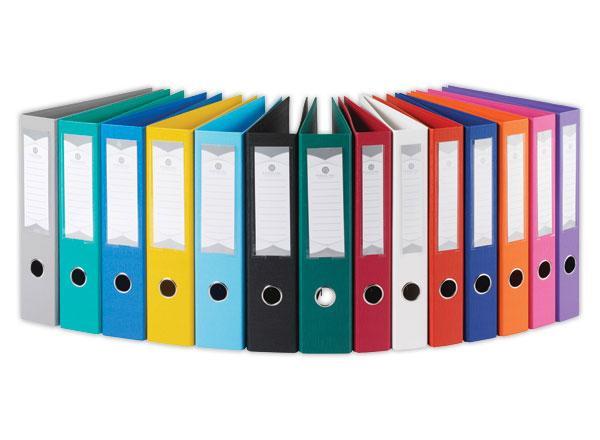 1 Carton de 10 Classeurs à levier Colors FIDUCIAL - Dos 7,5 cm -assortis x10