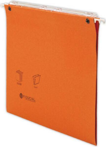 1 Boite de 25 Dossiers suspendus tiroirs FIDUCIAL Coloris - orange - Fond V
