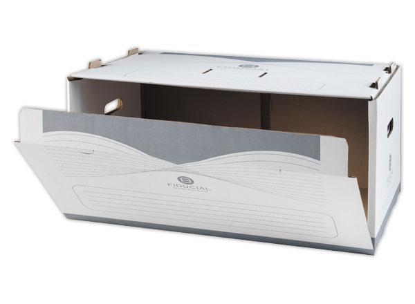 1 Carton de 10 Containers pour boîtes archives FIDUCIAL ouverture frontale