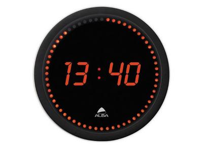 1 Horloge murale LED ronde seconde défilante