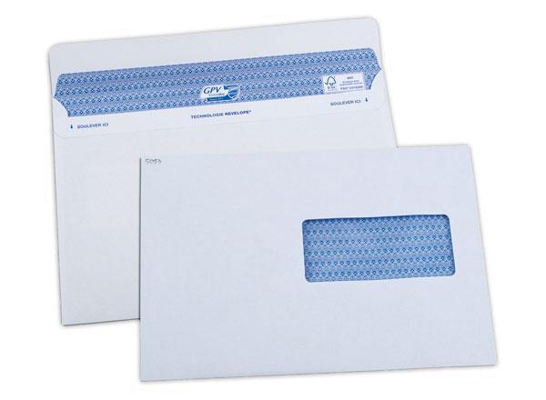 1 Boite de 100 Enveloppes Secure blanches 162x229 mm Fenêtre 45X100 mm 90g