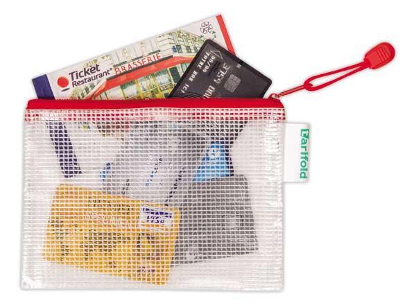 1 Sachet de 8 Pochettes souples armées ZIP - TARIFOLD -A6