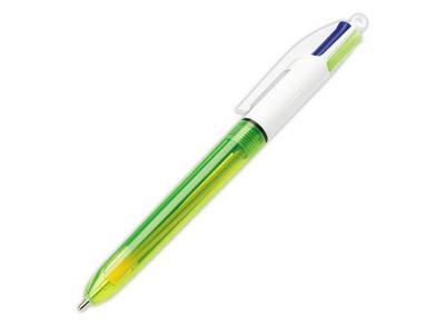1 Stylo BIC 4 Couleurs + un surligneur fluo intégré