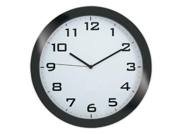 1 Horloge murale silencieuse FIDUCIAL noire 38 cm