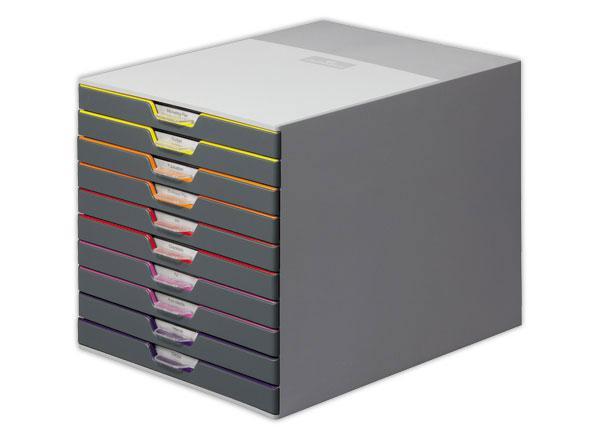 1 Module de classement 10 tiroirs  VARICOLOR gris