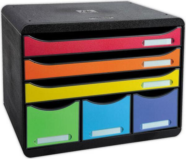 1 Module de classement 6 tiroirs STORE BOX MAXI arlequin