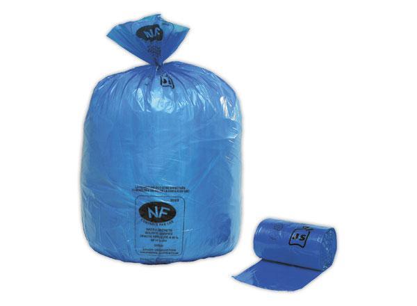 1 Etui de 25 Sacs à déchets 50L NF BLEU
