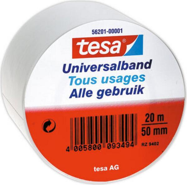 1 Rouleau d'adhésif PVC pour réparation TESA - 20m x 50mm Blanc