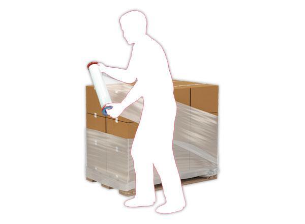 1 Carton de 6 Rouleaux de film étirable transparent 0,45 x 300 m