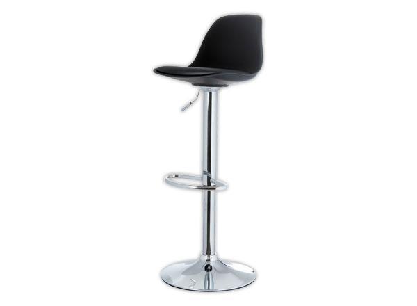 1 Carton de 2 Tabourets BOBBA pied alu assise noire