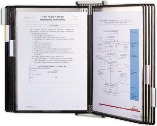1 Kit mural METAL TARIFOLD 10 poches A4 antimicrobien