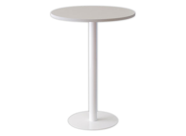 1 Mange debout plateau blanc Ø 80 cm