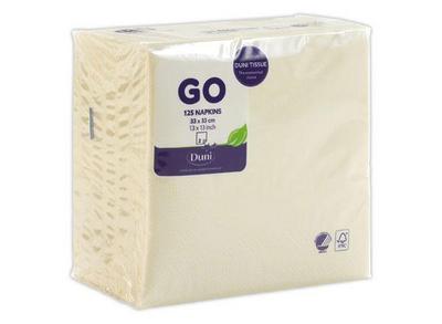 1 Sachet de 125 Serviettes ouate double épaisseur 33x33 cm