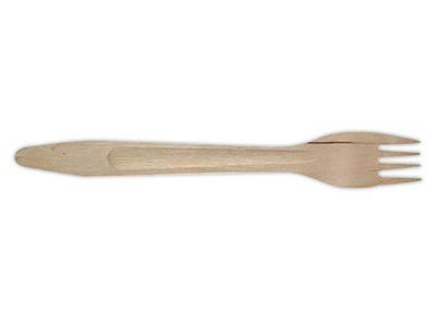 1 Lot de 100 Fourchettes bois 16,5 cm