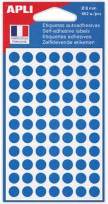 1 Etui de 462 pastilles gommettes de signalisation rondes, Ø 8 mm, bl