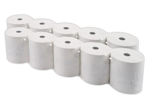 1 Lot de 10 Bobines de papier thermique 80 x 72 mmsans phenol